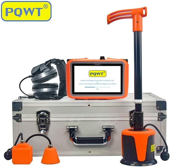 PQWT L5000 Professional Water Leak Detector Kit with 3 Sensors, Earphone, 5m Depth