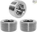 Joywayus 3PCS Stainless Steel Internal Hex Countersunk Thread Socket Pipe Plug 3/4"NPT Male