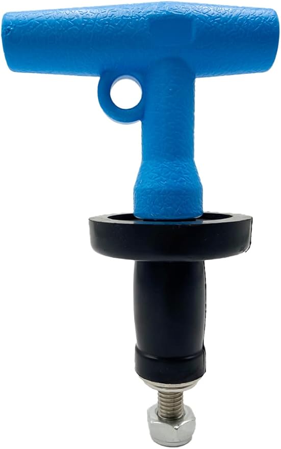 Mechanical Test, Seal & Clean-Out Pipe Plug - 1 to 1-5/16 in Marine Boat Scupper Steel DWV Testing Anti-Return Winterizing Pool Plug with Galvanized Screw & Nut for Most Pipe Sink Poo