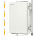 QILIPSU UL94-V0 Outdoor Electrical Box 13.8"x9.9"x5.9" Waterproof Junction Box Weatherproof PC/ABS Alloy Plastic IP66 Project Electric Enclosure Grey Hinged Door