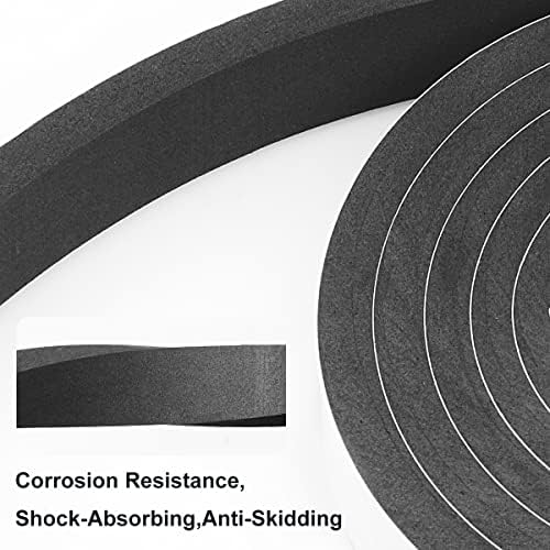 2 Rolls Weather Stripping Door Seal, 1''W x 3/8'' T Foam Tape Single Sided, Adhesive Closed Cell Weather Strip (Total 16 Feet Long)…