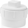 2" PVC Sewer Cleanout Adapter with Plug Pipe Fitting, PVC DWV Flush Sewer Cleanout Cap for Drainage Piping Connect System Outdoor Garden, RV Sewer and More