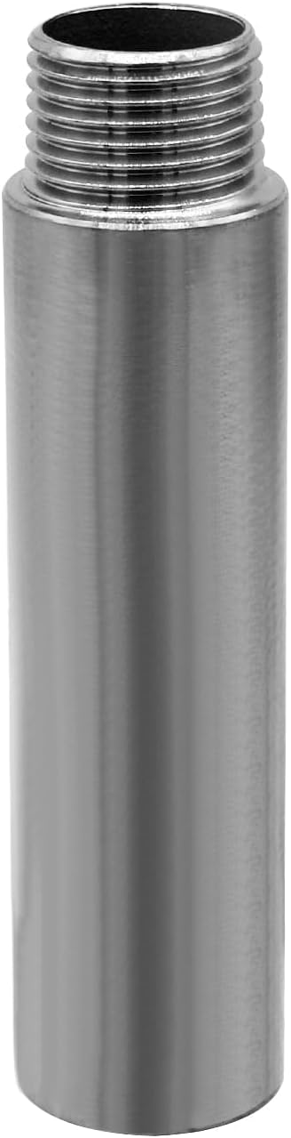 Stainless Steel Pipe Fitting 1/2" NPT Male x 1/2" NPT Female Thread Nipple Cast Pipe 4"（100mm) Length 2PCS