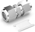TAISHER 1PCS 304 Stainless Steel Compression Tube Pipe Fitting Connector, 3/4" Tube OD x 3/4" Tube OD Straight Adapter