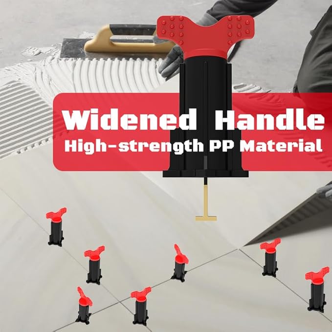 Tile Leveling System, Reusable Tile Spacer Leveling System, Tile Tools for Installation Self Leveling, Tiling Tools and Accessories (40 Sets+40 Extra Pins)