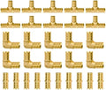 SUNGATOR 30-Pack 1/2 Inch PEX Fittings Kit, 10 Each Elbow Tee Coupling