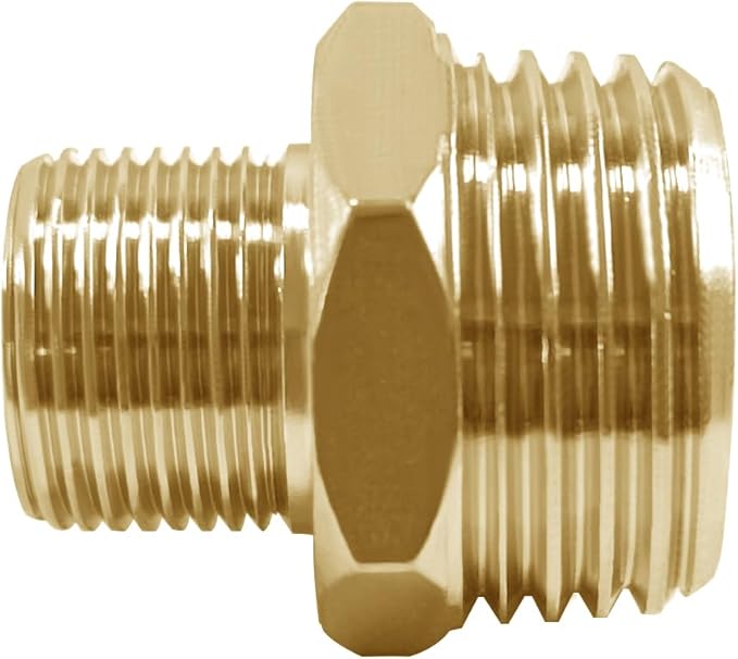 Joywayus 1/2 G Male to 3/8 Compression Male Thread Pipe Fitting, Brass Reducer Faucet Connector Water Hose Adapter, Supply Line Adapter for RV Kitchen Bathroom Plumbing (Pack of 4)