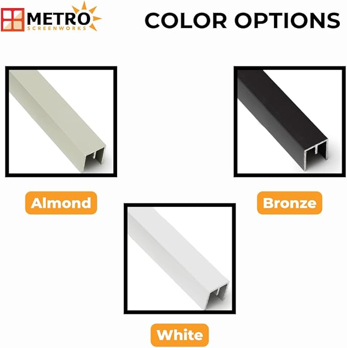 Top Track 5/8" x 3/4 for Sliding Door - Replacement Sliding Screen Door Upper Tracking System - Easy Assembly Hardware for DIY - Heavy Duty White Aluminum Track - 5/8” Wide 3/4” Tall -48 in, 4 Pieces