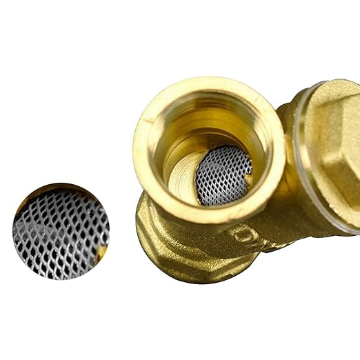 Joywayus Brass 3/4" Female Thread Y Shaped Strainer Filter Valve Pipe Fittings Adaptor Connector for Water Oil Separation