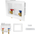 1-PACK GUOFIS Washing Machine Outlet Box, PEX Laundry Washer Box with Central and Side Drain Design(1/2"MIP Sweat Connection Inlet X 3/4"MHT Outlet)(WM001)