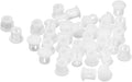 uxcell 6mm(15/64") Plastic Hole Plugs, 36Pcs Flush Type Panel Round Snap in Fastener Knockout Locking Plugs for Furniture Insert End Caps Panels, White