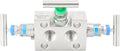 3 Valve Manifold 316 Stainless Steel 3 Way High Pressure Manifold Gas Distributor for Pressure Gauges and Pressure Transmitters from Rosemount, Siemens, Honeywell, E+H