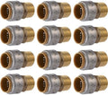 SharkBite Max Male Adapter, 3/4 in Push-to-Connect x 3/4 in MNPT, Pack of 12, Brass Plumbing Fitting, UR134