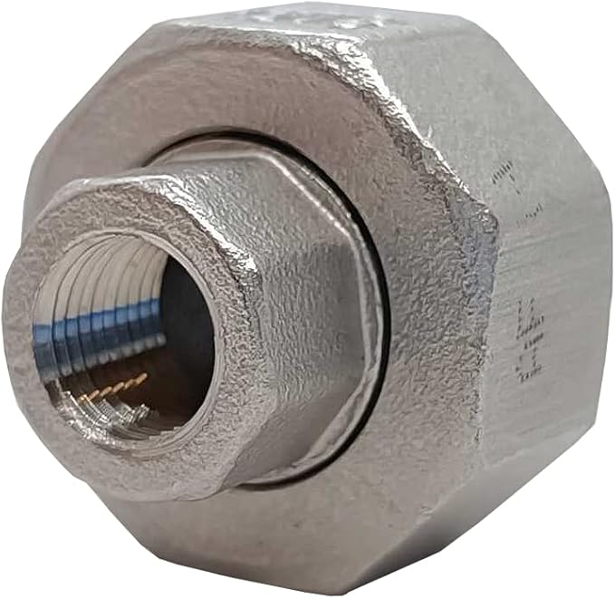 AF Hydro Stainless Steel SS316 Union Pipe Fitting, 1 1/4''NPT Female Thread, Pressure Rating up to 150 PSI, Class 150 Connector Adapter
