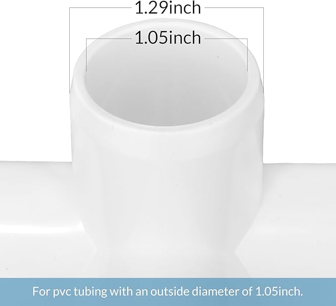 12 Pack 3/4 Inch 4 way Cross PVC Fittings Furniture Grade Elbow Fittings,Tent PVC Connectors and Greenhouse Pipe Fittings