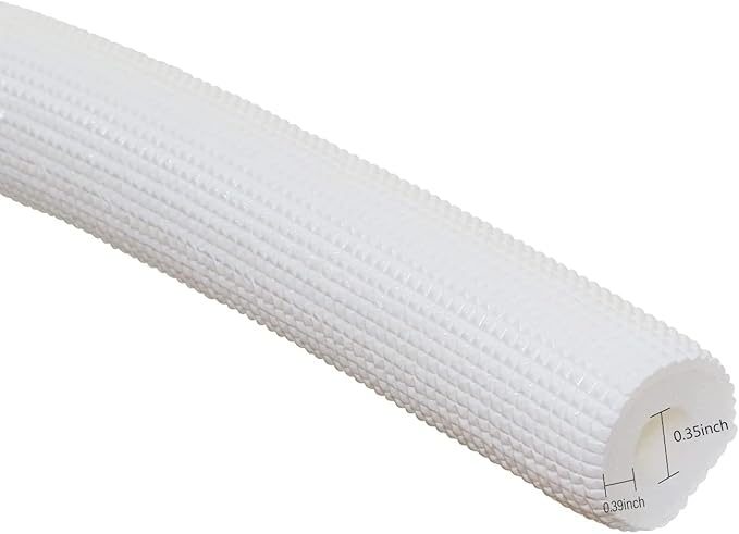 Pipe Insulation Tubing, BESUNTEK 6ft Heat Preservation Insulated Foam Tubing Handle Grip Support, for Water Pipes, air Conditioning Pipes (0.35" × 0.39", White, BESUNTEK-121)