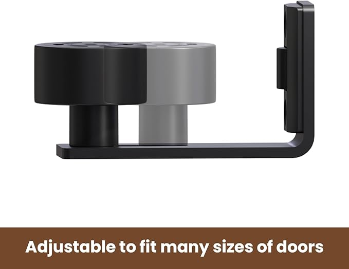 2PCS AONAYIOA Adjustable Roller Sliding Barn Door Bottom Floor Guide, Wall Mounted Barn Floor Guide, with Flush Flat Bottom, Fit All Size(Black)