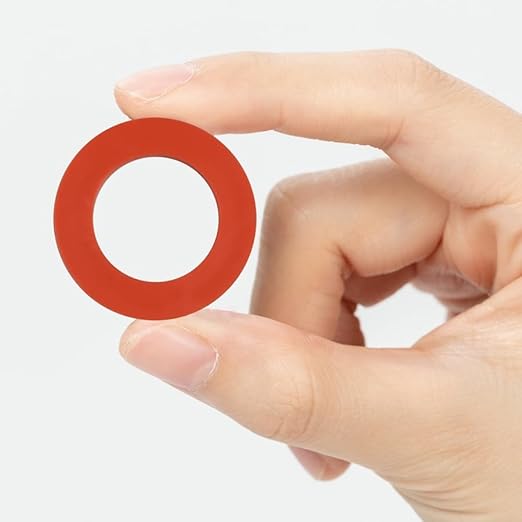 80 Pcs Garden Hose Gasket Rubber Seal, Fits All Standard 3/4 Inch Outdoor Hose Fittings with Heavy Duty Red and Black Self-Locking Tabs to Hold The Gasket Securely in The Fitting