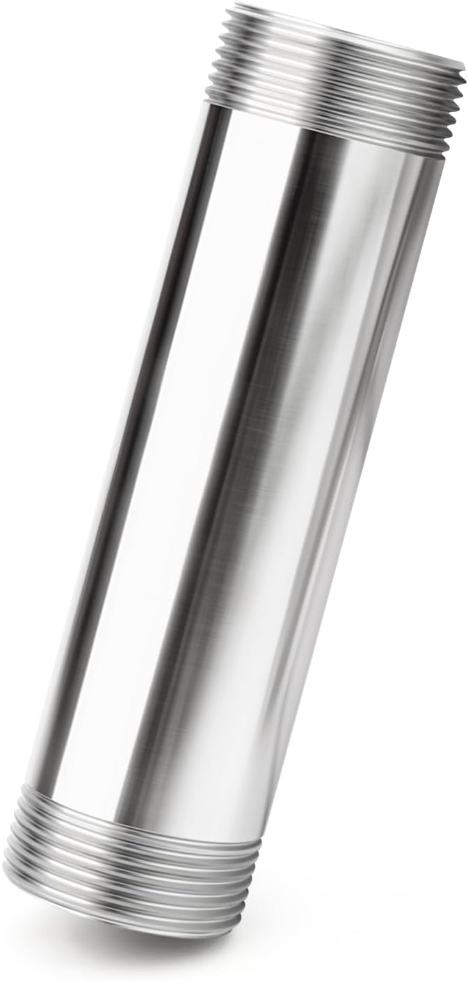 TAISHER 2PCS Stainless Steel Pipe Fittings, 2" NPT Male x 2" NPT Male Threaded, 4" Length Nipple Cast Pipe