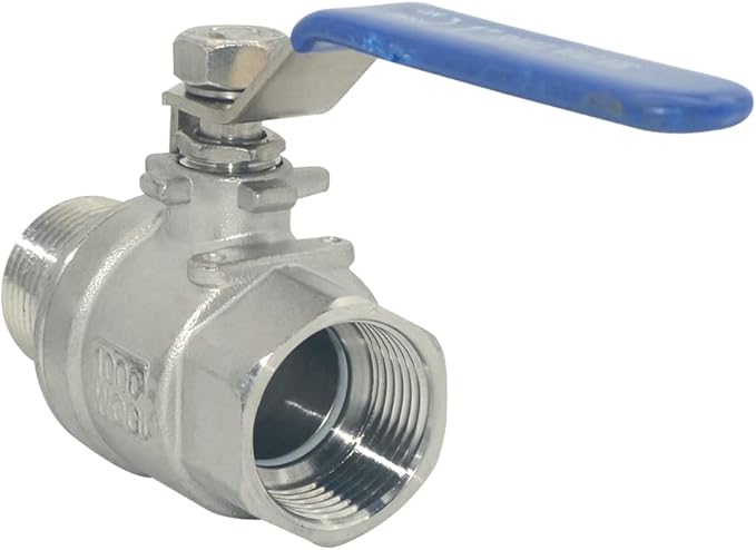 DAN SPEED Full Port Ball Valve Male x Female S304 Stainless Steel Heavy Duty for Water, Oil, and Gas,1000WOG (1inch)