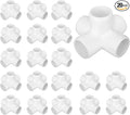 20-Pack 1/2 inch 5 Way PVC Fitting Elbow Furniture Grade Pipe Connector for DIY PVC Shelf Greenhouse Support Structure Frame