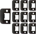 QCAA Solid Brass Extended Lip Strike, 1-1/2"X2-1/4", Oil-Rubbed Bronze, 10 Pack, Made in Taiwan