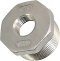 1/4" Male NPT to 1/8" Female NPT Female Reducing/Reducer Bushing Pipe Fitting,Adapter,Stainless Steel SS 304 Hex Bushing (1-1/2" Male to 1/2" Female)