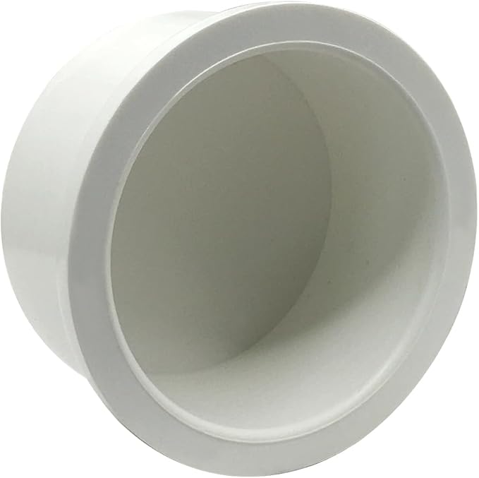 2PCS 2 Inch PVC Pipe End Cap Plug Adapter Pipe Fittings Slip Schedule(SCH) 40 for DIY Garden Shelf Home Industrial