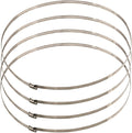 4 Pieces 700mm / 27.5inch Large Size Metal Stainless Steel Pipe Clamps Duct Clamps Hose Clamp Adjustable Ducting Clamps for Securing Hoses and Pipes Tube