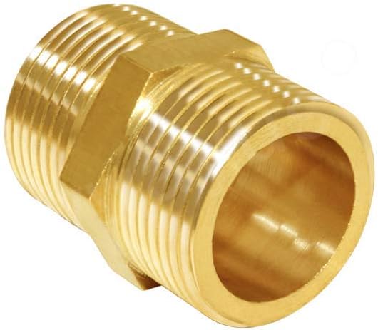 Joywayus 1" Male NPT Threaded Brass Pipe Fittings Nipple Fuel/Air/Water/Boat/Gas/Oil (Pack of 2)