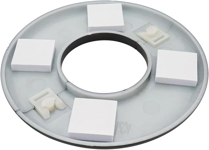4 Pcs Wall Split Flange, ABS Round Self-Adhesive Escutcheon Plate Buckles Design for 1.73"/44mm Diameter Pipe