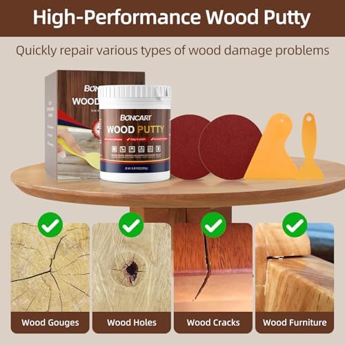Boncart Wood Filler, 9.87 OZ Ebony Wood Putty