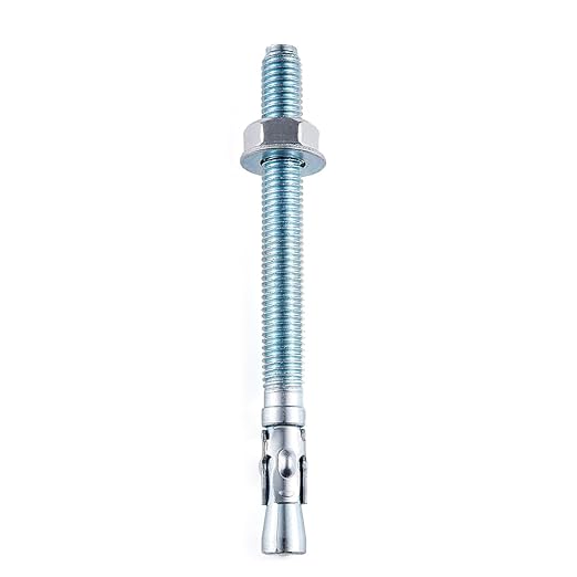 10 Pcs 1/2" x3-1/4 Wedge Anchors Zinc Coated for Heavy Duty Concrete Wall Anchor Cement Wall Base Bracket