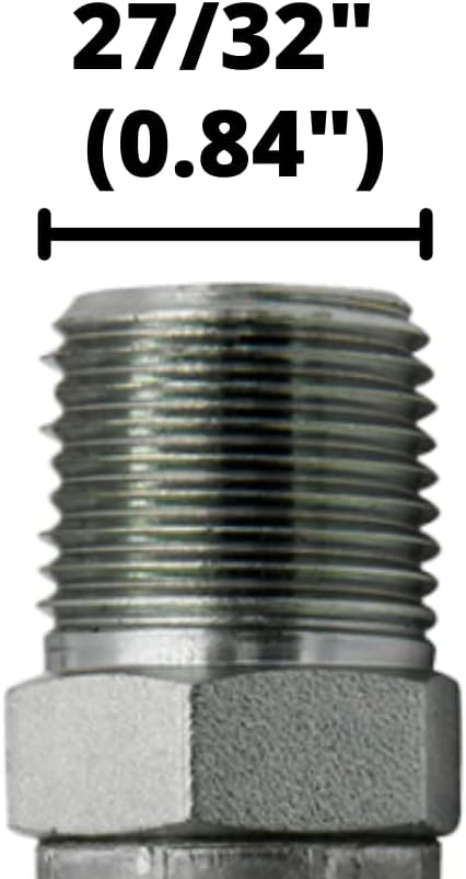 MP-06-08 | 3/8" Hose x 1/2" NPTF Male Pipe Thread Hydraulic Hose Ends Crimp Fitting