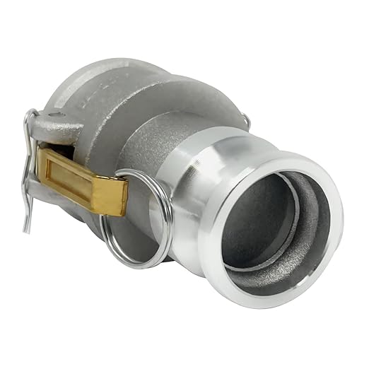 Gloxco Aluminum Type DA Cam and Groove Hose Fitting, Reducer, 2" Female Camlock x 1.5" Male Camlock (CAM-2015-DA-AL)