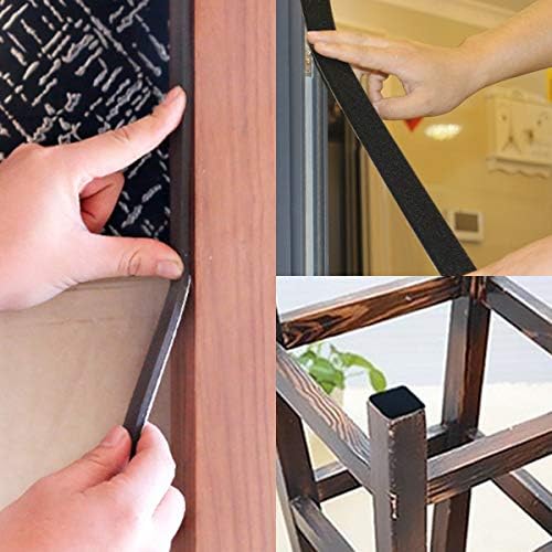 Foam Tape Weather Stripping Window Seal,1"Wx1/8"T High Density Seal Strip,Adhesive Closed Cell Weather Strip(Total 30FT,Black)