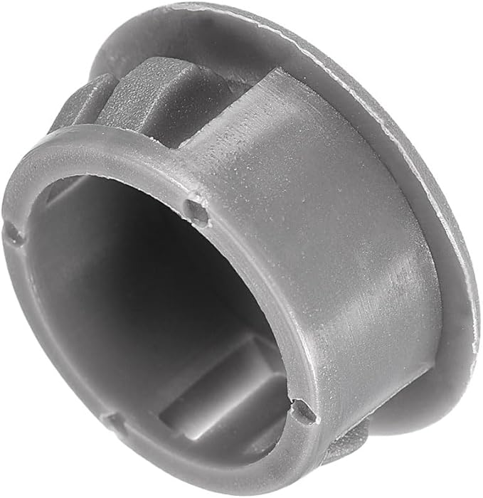 uxcell 25/32" Plastic Hole Plugs, 36Pcs Flush Type Panel Round Snap in Fastener Knockout Locking Plugs for Furniture Insert End Caps Panels, Gray