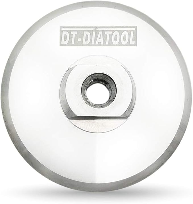 DT-DIATOOL Aluminum Backer of Polishing Pad 4 Inch - Hook Loop Backing Pad with Arbor 5/8" 11 for 4 Inch Wet or Dry Polishing Pads