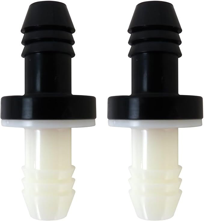 3/8 inch 10mm One-Way Check Valve, ABS Barbed Inline Non-Return Valve for Air Water Fuel Gas, 2 Pcs