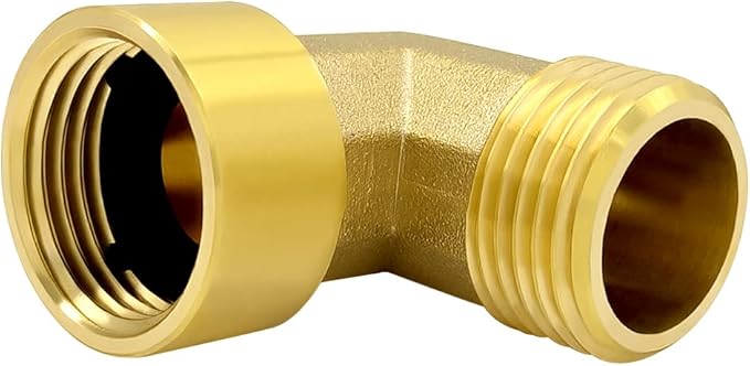 Hooshing 2PCS 90 Degree Street Elbow 3/4" NPT Male x 3/4" NPT Female Brass Pipe Fittings