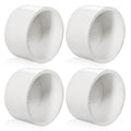 3inch White PVC Pipe End Cap Plug, 4pcs Pipe Plug Socket Fitting Adapter Connector for Building Furniture DIY Garden Shelf, Schedule 40