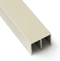 Top Double Channel Track for Bypass & French Sliding Screen Doors - Replacement Sliding Screen Door Upper Tracking System Hardware - Almond Aluminum Track - 1-1/2” Wide 1” Deep - 72 in, 1 Piece