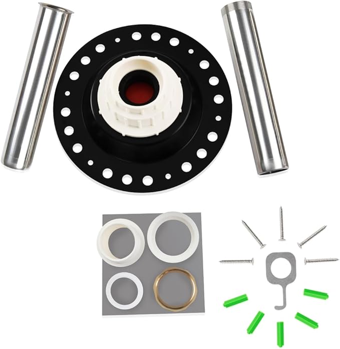 Freestanding Bathtub Rough-in Kit With Stainless Steel Tail Pipe and PVC Adapter Compatible with All Freestanding Bathtubs, Standard Bathtubs and Floor Mounted Bathtub - Fit 1-1/2" Bathtub Drains