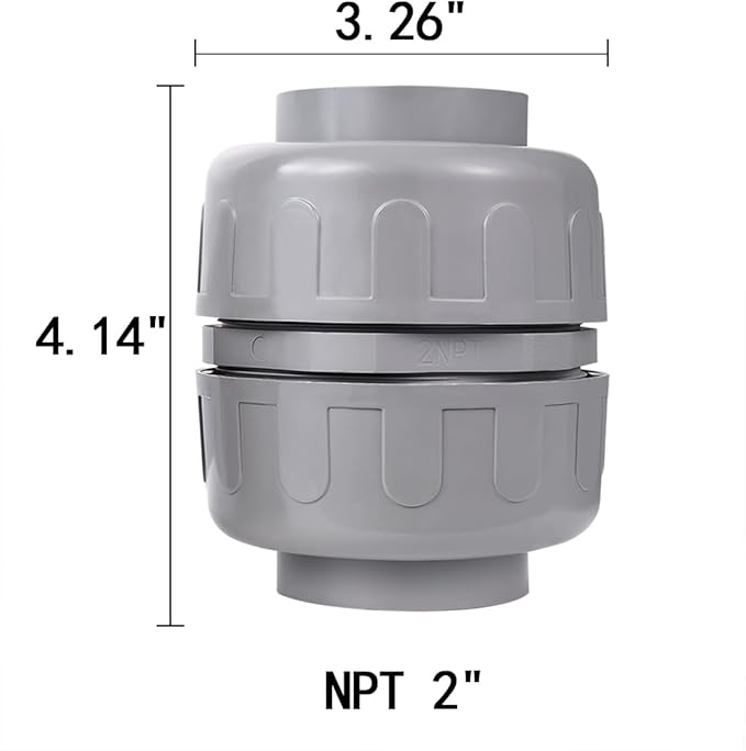 (1Pcs) NPT 2 inch Liquid-Tight Connector,PVC Flexible Conduit Double-Ended Connector,Straight 180 Degree,Two-Way Conduit Connector,Electrical Conduit Fittings