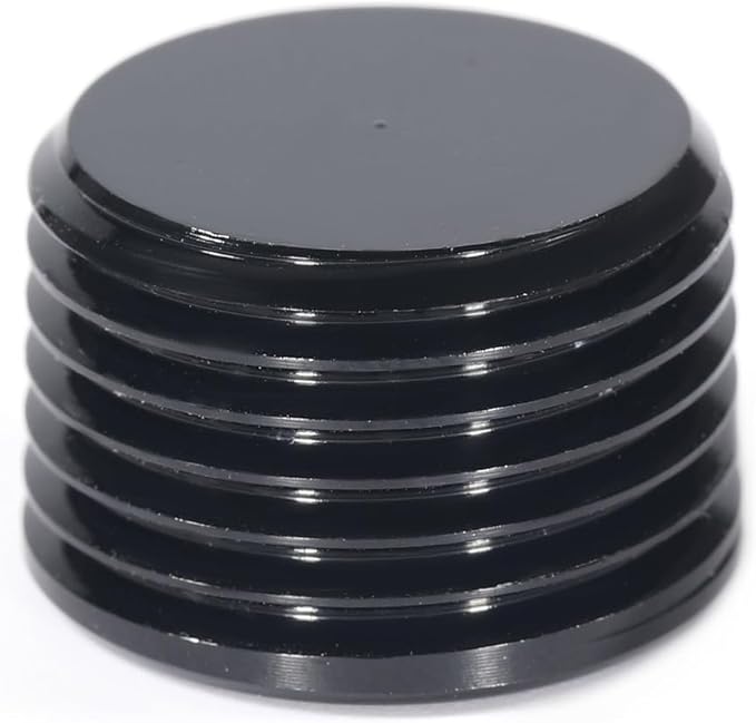 1/2 NPT Male Thread Allen Head Socket Pipe Plug Fitting Aluminum Black（2pcs）