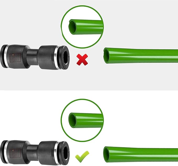 Utah Pneumatic 1/4 Air Line Fittings Straight Push To Connect Air Hose Fittings Quick Connect Pneumatic Fittings 10 Pack