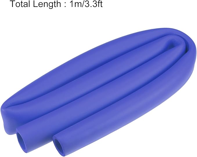 uxcell Foam Tubing for Handle Grip Support, Pipe Insulation Outside Pipe Lagging, 32mm(1 1/4") ID 44mm OD 1m Blue
