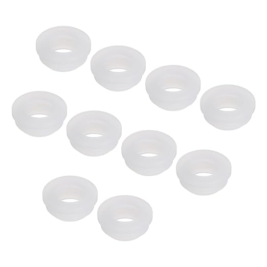 MECCANIXITY 20Pcs Snap Rubber Grommet Plug Mount Dia 13mm ID 10mm Narrow Groove Width 2mm Seal Anti-Scratch for Electrical Box Cable Pipes Transparent