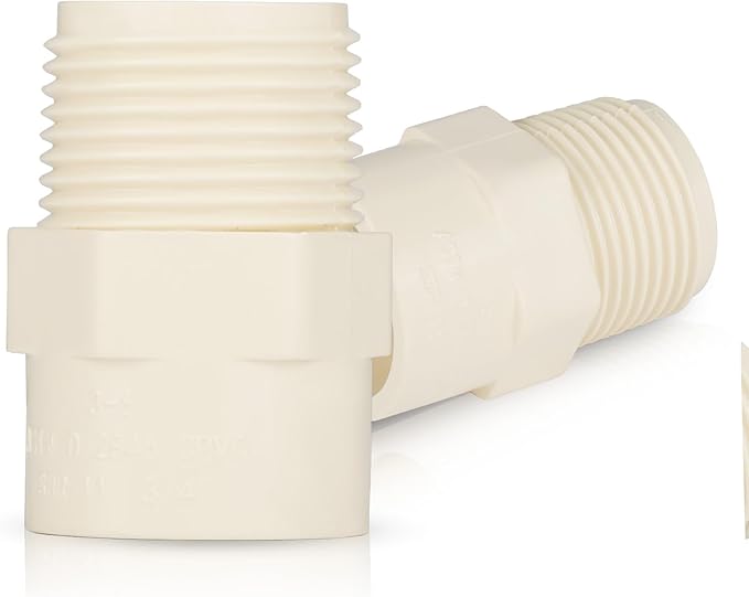 (100 Pack) EFIELD CPVC CTS Male Adapter Fittings, 3/4" Slip X 3/4" Male Thread,(CPVC034-10-100PCS)