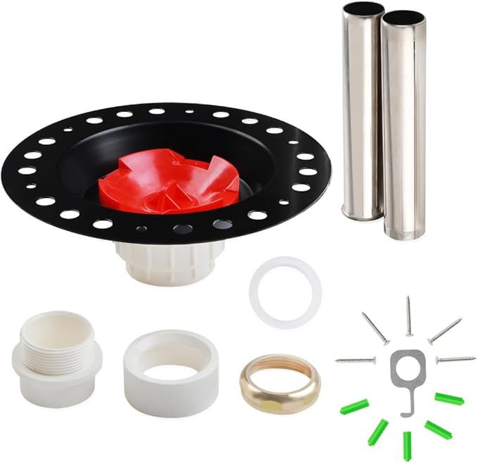 Freestanding Bathtub Rough-in Kit With Stainless Steel Tail Pipe and PVC Adapter Compatible with All Freestanding Bathtubs, Standard Bathtubs and Floor Mounted Bathtub - Fit 1-1/2" Bathtub Drains